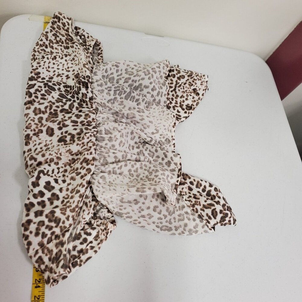 Torrid Womens Challis Off Shoulder Crop Top Size 2X Animal Print Mob Wife Boho - Picture 6 of 9